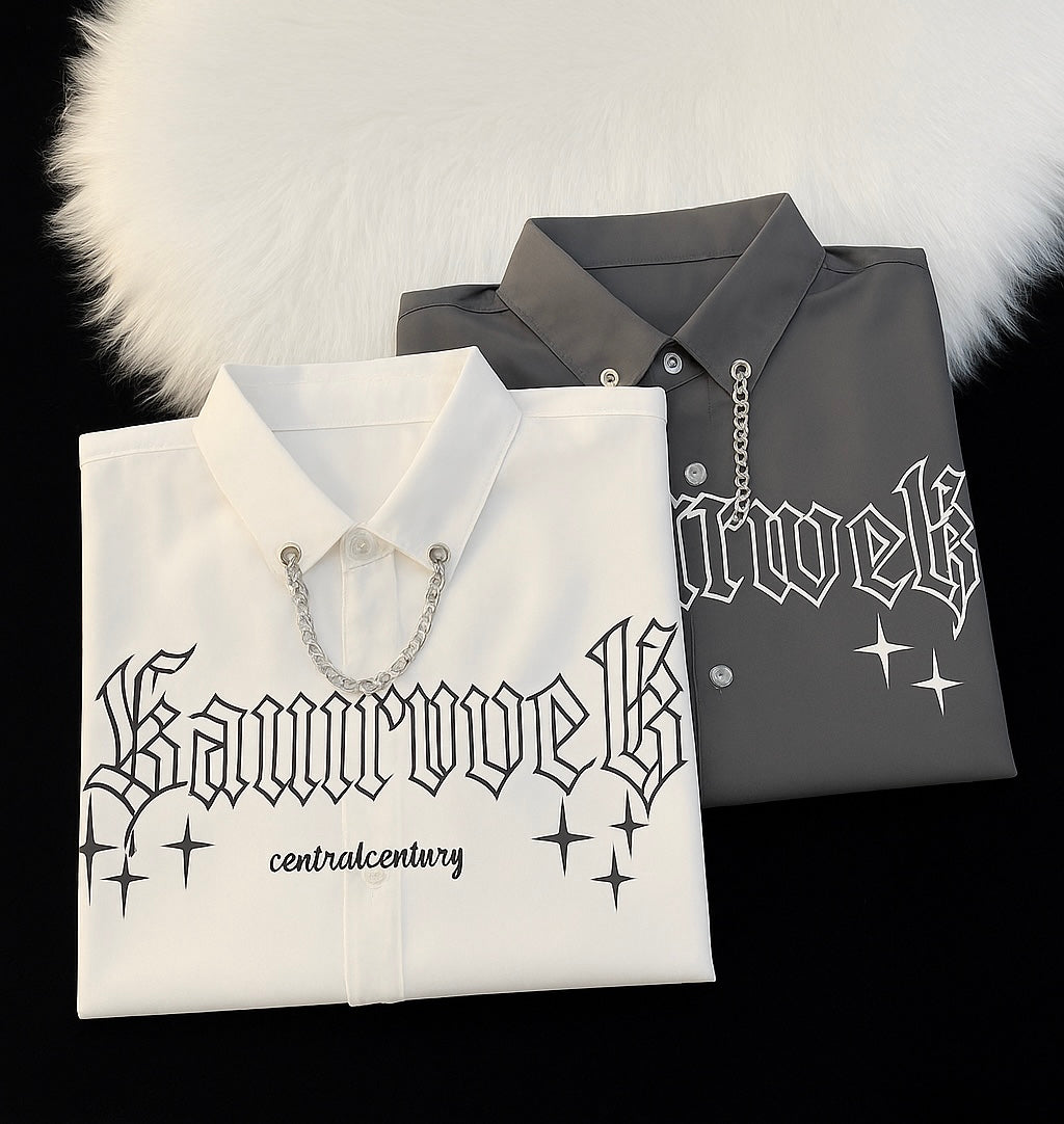 GOTHIC OVERSIZED STREETWEAR SHIRT.