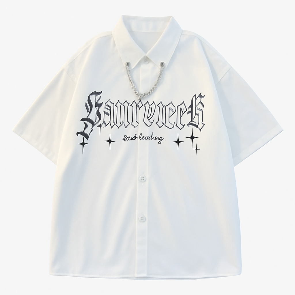 GOTHIC OVERSIZED STREETWEAR SHIRT.